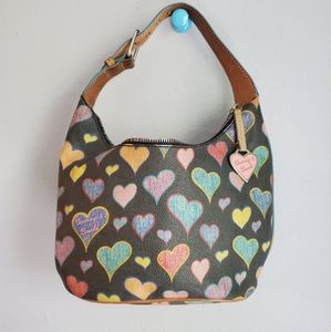 Dooney & Burke black Handbag with hearts
